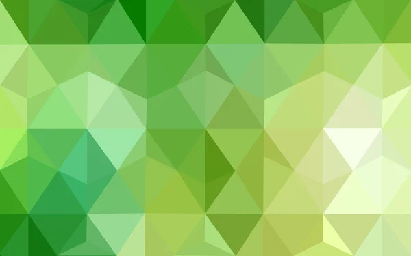 Patrón de diseño poligonal verde claro, que consiste en triángulos y gradiente en estilo origami — Vector de stock