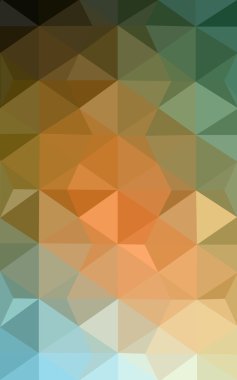 Üçgenler ve degrade origami tarzı oluşur çok renkli yeşil, sarı, turuncu poligonal tasarım deseni.