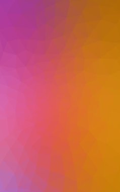 Üçgenler ve degrade origami tarzı oluşur çok renkli pembe, sarı poligonal tasarım deseni.