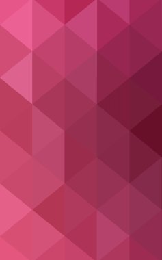 Üçgenler ve degrade origami tarzında oluşan hafif pembe poligonal tasarım deseni