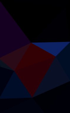 Üçgenler ve degrade origami tarzı oluşur çok renkli koyu mavi, kırmızı kenarlı tasarım deseni.