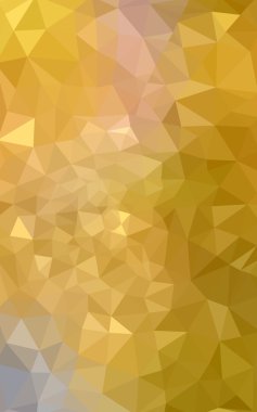 Üçgenler ve degrade origami tarzında oluşan koyu sarı poligonal tasarım deseni.