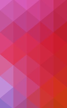 Üçgenler ve degrade origami tarzında oluşan ışık mavi, kırmızı kenarlı tasarım desen