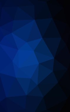 Üçgenler ve degrade origami tarzı oluşur koyu mavi köşeli tasarım deseni