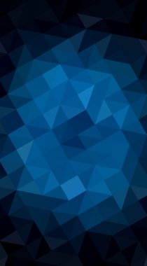 Üçgenler ve degrade origami tarzında oluşan koyu mavi köşeli tasarım illüstrasyon.