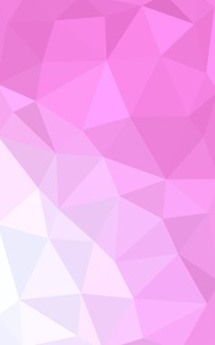 Üçgenler ve degrade origami tarzında oluşan hafif pembe poligonal tasarım deseni