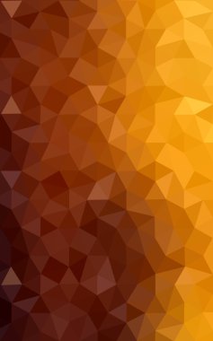 Üçgenler ve degrade origami tarzında oluşan koyu turuncu poligonal tasarım deseni.