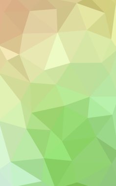 Üçgenler ve degrade origami tarzında oluşan hafif yeşil, kırmızı kenarlı tasarım desen