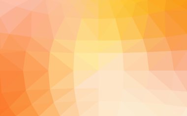 Üçgenler ve degrade origami tarzında oluşan ışık turuncu poligonal tasarım deseni