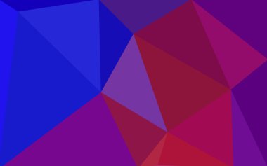 Üçgenler ve degrade origami tarzı oluşur çok renkli koyu mavi, kırmızı kenarlı tasarım deseni.