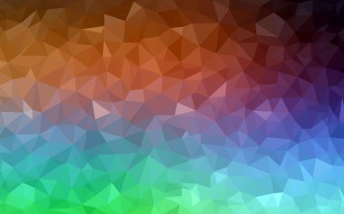 Üçgenler ve degrade origami tarzında oluşan hafif yeşil, kırmızı kenarlı tasarım desen