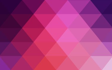 Üçgenler ve degrade origami tarzında oluşan hafif pembe, kırmızı kenarlı tasarım desen