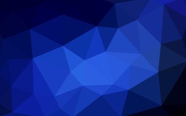 Üçgenler ve degrade origami tarzı oluşur koyu mavi köşeli tasarım deseni