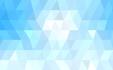 Üçgenler ve degrade origami tarzında oluşan ışık mavi köşeli tasarım deseni