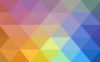 Üçgenler ve degrade origami tarzında oluşan ışık çok renkli köşeli tasarım deseni