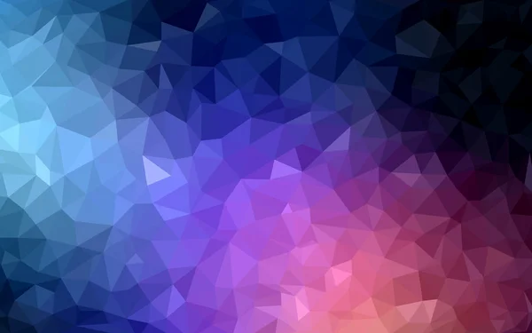Modèle de conception polygonale bleu foncé, rouge, qui se composent de triangles et de dégradés dans le style origami — Image vectorielle