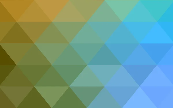 Helles blau-gelbes polygonales Muster, das aus Dreiecken und einem Farbverlauf im Origami-Stil besteht — Stockvektor