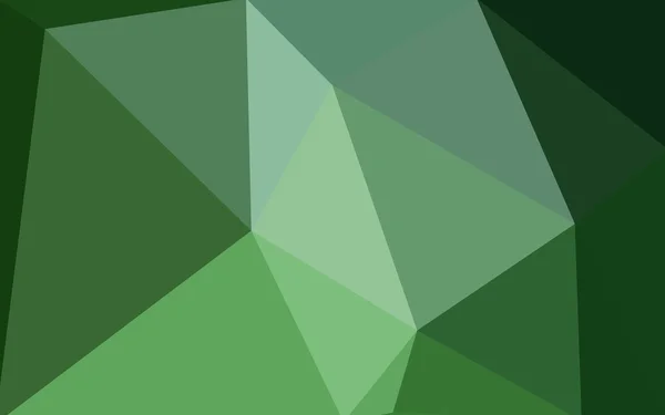 Modelul de design poligonal verde, care constă din triunghiuri și gradient în stil origami . — Vector de stoc