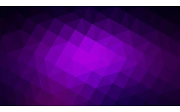 Modello di disegno poligonale viola scuro, che consiste di triangoli e gradiente in stile origami . — Vettoriale Stock