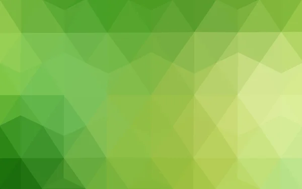Üçgenler ve degrade origami tarzında oluşan ışık yeşil-sarı poligonal tasarım deseni — Stok Vektör