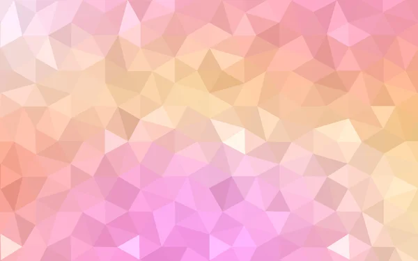 Multicolor różowy, żółty wielokątne wzór, który składa się z trójkątów i gradientu w stylu origami. — Wektor stockowy