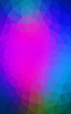 Üçgenler ve degrade origami tarzı oluşur çok renkli koyu pembe, mavi köşeli tasarım deseni.