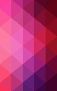 Üçgenler ve degrade origami tarzında oluşan koyu mor, pembe poligonal tasarım deseni