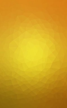 Üçgenler ve degrade origami tarzında oluşan koyu sarı poligonal tasarım deseni