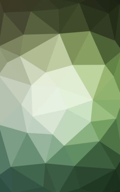 Üçgenler ve degrade origami tarzında oluşan ışık yeşil köşeli tasarım deseni