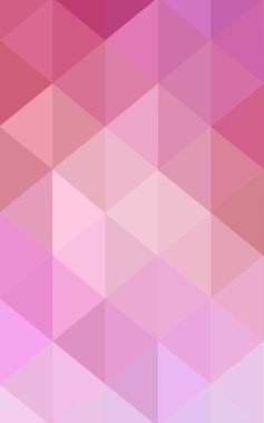 Üçgenler ve degrade origami tarzında oluşan hafif pembe poligonal tasarım deseni