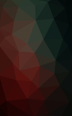 Üçgenler ve degrade origami tarzında oluşan koyu mavi, kırmızı kenarlı tasarım deseni