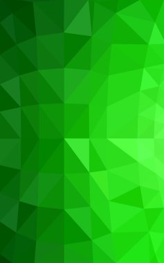 Üçgenler ve degrade origami tarzında oluşan ışık yeşil köşeli tasarım deseni