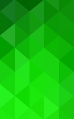 Üçgenler ve degrade origami tarzında oluşan ışık yeşil köşeli tasarım deseni