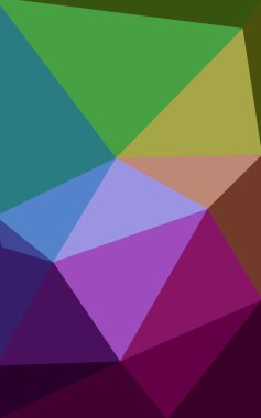 Üçgenler ve degrade origami tarzı oluşur çok renkli koyu poligonal tasarım deseni.