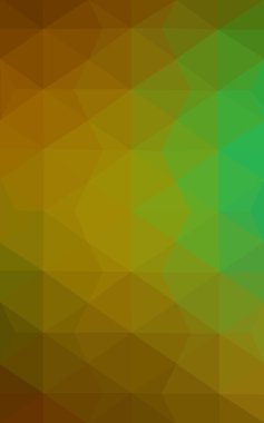 Üçgenler ve degrade origami tarzı oluşur çok renkli yeşil, sarı, turuncu poligonal tasarım deseni.