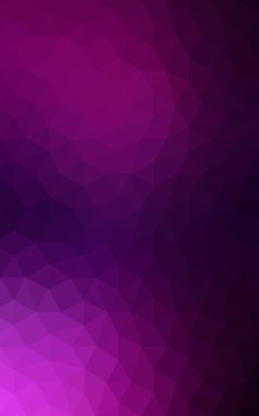 Üçgenler ve degrade origami tarzında oluşan koyu pembe poligonal tasarım deseni.