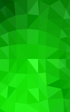 Üçgenler ve degrade origami tarzında oluşan ışık yeşil köşeli tasarım deseni