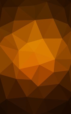 Üçgenler ve degrade origami tarzında oluşan koyu turuncu poligonal tasarım deseni