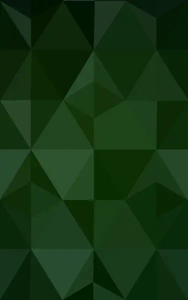 Sötét zöld sokszögű tervezési minta, amelyek a háromszögek és átmenet, origami stílusú. — Stock Fotó