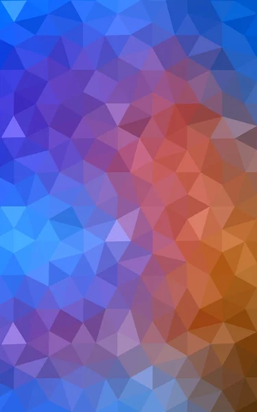 多色的蓝色、 黄色、 橙色多边形设计模式，三角形和梯度的折纸样式组成的. — 图库照片