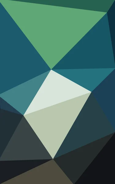 Multicolor green, blue polygonal design pattern, which consist of triangles and gradient in origami style.