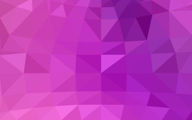 Üçgenler ve degrade origami tarzında oluşan hafif pembe poligonal tasarım deseni