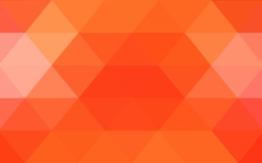 Üçgenler ve degrade origami tarzında oluşan ışık turuncu poligonal tasarım deseni