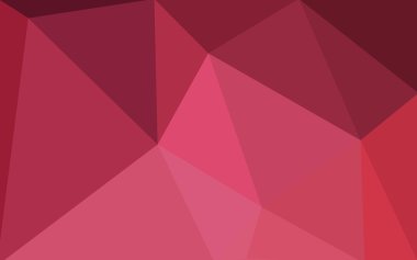 Üçgenler ve degrade origami tarzında oluşan pembe poligonal tasarım deseni.