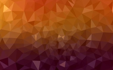 Üçgenler ve degrade origami tarzında oluşan koyu turuncu poligonal tasarım deseni.