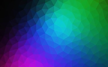 Üçgenler ve degrade origami tarzı oluşur çok renkli koyu poligonal tasarım deseni.