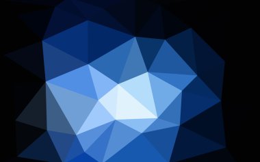 Üçgenler ve degrade origami tarzı oluşur koyu mavi köşeli tasarım deseni