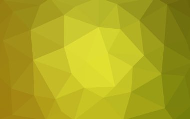 Üçgenler ve degrade origami tarzında oluşan ışık yeşil-sarı poligonal tasarım deseni