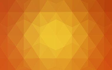 Üçgenler ve degrade origami tarzında oluşan ışık turuncu poligonal tasarım deseni