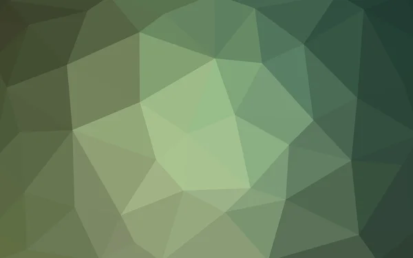 Modello di disegno poligonale verde chiaro, che consiste di triangoli e gradiente in stile origami — Vettoriale Stock